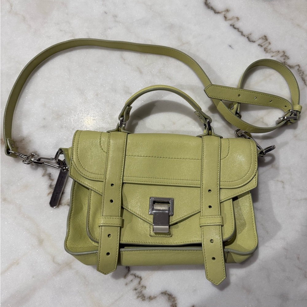 Proenza Schouler Green Satchel with Adjustable Strap